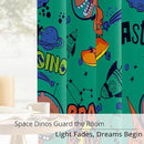 Kids Space Dinosaur Blackout Curtains - 100% Blackout, Thermal Insulated, Noise Reducing, Perfect for Kids Room and Nursery, 2 Panels (Roar Power Dino, W52×L84) by TinyTreasures Baby Boutique
