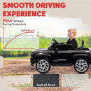 Qaba 12V Kids Ride on Truck, Chevrolet Silverado EV RST Licensed Electric Car with Parent Remote Control, Back Storage, Spring Suspension, Soft Start, Auxiliary Wheels, LED Lights, Music, MP3, Black by TinyTreasures Baby Boutique