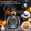 Patelai 2 Pcs Halloween Glass Potion Bottles with Belt Cork Renaissance Witch Costume Accessories Witch Props Potion Bottle for Halloween Party Decor Cosplay DIY Crafts Gift (Black) by CozyNest Decor