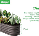Raised Garden Bed Kit 8×2×1.4 FT Magnesium-Aluminum-Zinc Stainless Steel Metal Planter Box for Planting Outdoor Plants Vegetables (Crackle Gold) by CozyNest Decor