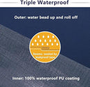Favoyard Patio Chair Cushions 24 x 24 x 4 Inch Waterproof Outdoor Seat Cushions for Patio Furniture 3-Year Color Fastness Garden Sofa Couch Pads with Handle & Adjustable Straps Set of 2, Blue by GreenHaven Gardens