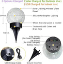 Beautyard Solar Globe Lights Outdoor USB Charged Garden Decor 3.94" Diameter 30LED 1000mAh Solar Globe Lights for Outdoor Indoor Mothers Day Gifts Holiday Decor(3.94'' Medium 4 Pack Warm White) by CozyNest Decor