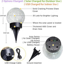 Beautyard Solar Globe Lights Outdoor USB Charged Garden Decor 3.94" Diameter 30LED 1000mAh Solar Globe Lights for Outdoor Indoor Mothers Day Gifts Holiday Decor(3.94'' Medium 4 Pack Warm White) by GreenHaven Gardens