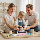 VEVOR Mini Pottery Wheel, 6 inch Turntable, Forward and Reverse Rotation, Adjustable Speed, Electric Clay Wheel for Kids and Beginners, with Shaping Tools, for Home DIY, Pottery Classes, Pink by TinyTreasures Baby Boutique