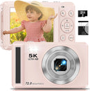 5K Digital Camera - 72MP UHD Digital Cameras for Photography - Autofocus Point and Shoot Small Camera with Flash for Kids - 2.8 Inch Screen Compact Portable Vlogging Camara with 16X Zoom, 32GB SD Card by TinyTreasures Baby Boutique