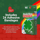 BioSwiss Bandages, 4 Leaf Clover Shaped Self Adhesive Bandage, Latex Free Wound Care, Fun First Aid Kit Supplies for Kids and Adults, 24 Count by TinyTreasures Baby Boutique