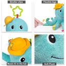Sumobaby Infant Baby Musical Stuffed Animal Activity Soft Toys, Baby Teething Toys with Multi-Sensory Crinkle, Rattle and Mirror, for Tummy Time Newborn 0-3-6-12 Months Boys, Girls, Octopus, Blue by TinyTreasures Baby Boutique