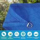 Amagenix Sun Shade Sail 8'X9' Curved Edge Outdoor Shade Canopy Blue Breathable 95% UV Block Shade Cloth for Patio Garden Backyard (We Make Custom Size)