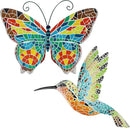 Adroiteet 16 Inch Large Wall Decor, Set of 2 Butterfly Hummingbird Metal Wall Art, Bird Wall Sculpture Hanging Decorations, Perfect for Garden Yard Fence Home Kitchen Bedroom Outdoor Indoor by GreenHaven Gardens