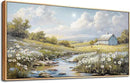 PHAOHUAXM Wall Art For Living Room Large Canvas Wall Decor For Bedroom Flower Watercolour Painting Office Decoration Countryside Scenery Mural Artwork Ready To Hang Home Decor 24x48 In Wood Framed by CozyNest Decor
