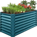 Best Choice Products 4x2x2ft Outdoor Metal Raised Garden Bed, Deep Root Planter Box for Vegetables, Flowers, Herbs, and Succulents w/ 119 Gallon Capacity - Peacock Blue by GreenHaven Gardens