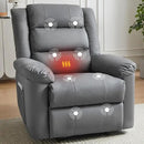 Recliner Chair with Massage & Heat, 8 Vibration Points, 5 Modes, 115-165° Reclining, Manual Recliner for Adults, Timer & Intensity Control, Faux Leather Massage Chair with Side Pocket for Living Room by CozyNest Decor