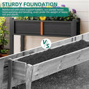 YITAHOME Raised Garden Bed, HIPS Poly Wood Elevated Planter Box with Legs and Drainage Hole, Small Flower Box Stand for Patio Balcony Garden Backyard, Black by GreenHaven Gardens