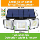intelamp Solar Flood Lights Outdoor Waterproof, 6000mAh 1200LM Solar Powered Dual Motion Sensor LED Lighting Dusk to Dawn Security Floodlight Exterior with Remote for Outside Garden House Yard Porch by GreenHaven Gardens