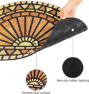CHICHIC Welcome Door Mat 18 x 30 Inch Front Doormat Outdoors for Home Entrance Outdoors Mat for Outside Entry Way Doormat Entry Rugs, Heavy Duty Non Slip Rubber Back Low Profile, Semicircle by CozyNest Decor