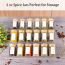 Spice Jars with Labels, 35 Pcs 4 oz Glass Spice Jars with Bamboo Lids, Minimalist Stackable Airtight Spice Containers with 426 labels for Home Kitchen, Pantry, Spice Cabinet, Drawer, Rack by CozyNest Decor
