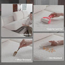 Couch Cushion Covers for Sectional Sofa, Stretch Soft Sofa Slipcovers Washable Wear-Resistant Universal Furniture Protector for Living Room(3 Seaters Covers+1 Chaise Cover, Ivory) by CozyNest Decor