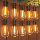 GPATIO 200FT(100FT*2Pack) Outdoor String Lights, Waterproof Patio Lights with 64 Dimmable Hanging Lights Globe ST38 Bulbs, 2700k Shatterproof for Backyard Gazebo Porch Garden Outside Decor by GreenHaven Gardens