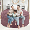 5FT Bean Bag Chair, Large Bean Bag Chairs with Memory Foam Filled, Fluffy Beanbag Sofa with Dutch Velvet Cover, Round BeanBag Chairs for Living Room, Playroom - Dusty Pink by TinyTreasures Baby Boutique