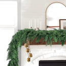 Hananona 6 FT 2 Pcs Artificial Cedar Garlands, Real Touch Winter Cedar Garland, Green Artificial Greenery Pine Garland for Table, Mantle, Wall, Indoor, Outdoor Christmas Decorations (2, 6 FT) by CozyNest Decor