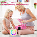 Mini Karaoke Machine for Kids Adults, Portable Bluetooth Speaker with Wireless Microphone, for Girls 4,5,6,7,8,9,10,12 Year Old Karaoke Toys Birthday Gifts Home Party (Pinkcolor 1 Mic) by TinyTreasures Baby Boutique