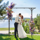 81 Inch Garden Arbor Metal Archway for Climbing Plants-Black by LJGDeals