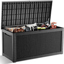 268 Gallon Outdoor Deck Box,Storage Lockable Waterproof Patio Furniture,Garden Tools,Cushions,Pool Accessories Outside Storage Resin Box(Black) by GreenHaven Gardens