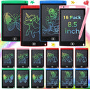 Epakh 16 PCS LCD Writing Tablet for Kids - 8.5 Inch Reusable Writing Board Drawing Doodle Pad Gift for Girl & Boy, Toddlers, Back to School, Birthday Party Favors(Blue, Green, Pink, Red) by TinyTreasures Baby Boutique