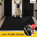 JSEI Entryway Rugs Doormat 32"x48", Non-Slip Dirt Trapper Door Mats Indoor, Washable Absorbent and Stain Resist Welcome Floor Mat for Front Door, Dog Door Mat, Muddy Wet Shoes & Paws, Black by CozyNest Decor