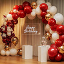 RUBFAC 129pcs Ruby Red Balloon Arch Kit, Different Sizes 18 12 10 5 Inches Cherry Red Latex Balloons for Garland Birthday Wedding Party Decoration by TinyTreasures Baby Boutique