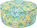 LVTXIII Inflatable Stool Ottoman Footrest with Handle, All Weather Foot Rest, Indoor or Outdoor Use for Home Patio Garden and Camping, D21 x H9, Damask Green by CozyNest Decor