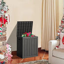 28 Gallon Double-Wall Resin Deck Box - Lockable Waterproof Outdoor Storage Box, 151lbs Capacity & Doubles as Seating for Patio Furniture - Garden Tools, Pool Accessories (Black) by CozyNest Decor