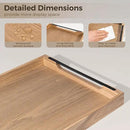 Axeman Wooden Serving Tray with Metal Handles|Ottoman Tray for Breakfast, Bed, Couch|17x13in Ash Wood Coffee Table Trays|Food Drinks Decorative Storage Boards for Ottoman Kitchen, Natural by CozyNest Decor