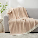 Snuggle Sac Heather Beige Throw Blankets Luxurious Microfiber Fabric, Reversible Super Soft Throws Warm Cozy Knit Fuzzy Plush Throw Blanket for Couch, Bed, Sofa, Camping, Beige,50x60 inches by TinyTreasures Baby Boutique