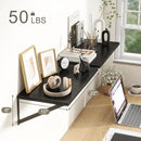 Fun Memories 20 Inch Floating Shelves for Wall, Black Bathroom Shelves Set of 2, 10 Inch Deep Wall Shelf for Bedroom, Kitchen, Large Home Decor Shelves Farmhouse Storage Shelf by CozyNest Decor