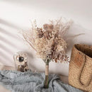 2 Pack Boho Artificial Flowers Plants Bouquet Decoration 13.8inch, Fake Plastic Brown Eucalyptus and Beige Grasses, Faux Floral Arrangement for Wedding Centerpieces Party Home Fall Decor by CozyNest Decor
