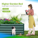 Quictent Galvanized Raised Garden Bed Metal Planter Box Bottomless for Backyard Outdoor, Include 1 pc Tomato Cage, Dark Green, 6x3x2 Ft by GreenHaven Gardens