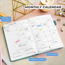 Legend Planner Daily for 3 Months – Undated Monthly Weekly & Daily Planner to Hit Goals. Organizer & Productivity Journal, A5 (Viridian Green) by TinyTreasures Baby Boutique