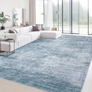 Area Rugs 10x14 Living Room: Washable Rug Modern Abstract Large Rugs Soft Non Slip Neutral Rug Stain Resistant Indoor Carpet for Bedroom Kitchen Dining Room Home Office Rugs(Blue, 10'x14') by TinyTreasures Baby Boutique