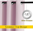 NICETOWN Baby Pink Sliding Door Curtains 2 Panels Set 118 inches Long, Grommet Thermal Room Darkening Curtains Privacy Room Divider Sound Reducing for Bedroom/Living Room, W66 x L118 by TinyTreasures Baby Boutique