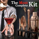 Highball & Chaser 13-Piece Cobbler Cocktail Shaker Set Matte Copper Stainless Steel Bartender Kit For Home Bar Cocktail Set Laser Engraved Cocktail Tools Plus E-Book with 30 Different Cocktail Recipes by CozyNest Decor