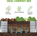 12x2x1FT Galvanized Raised Garden Bed,Planter Raised Beds-Metal Garden Box,Large Plant for Outdoor Planting, Vegetables Bed,Flower,Herb-Sliver by GreenHaven Gardens