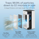 Medify MA-112 UV Light Air Purifier with True HEPA H14 Filter | 4,455 ft² Coverage in 1hr for Wildfires Smoke, Odors, Pollen, Pets | Removal to 0.1 Microns | White, 1-Pack by TinyTreasures Baby Boutique