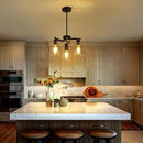 3 Light Modern Dining Chandeliers Over Table，Black Light Fixture for Dining Room，Farmhouse Chandelier with Glass Shade，Industrial Pendant Lighting for Kitchen Island，Foyer,Hallway, Bedroom by CozyNest Decor