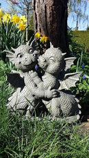 Pacific Giftware Garden Dragon Loving Couple Garden Display Decorative Accent Sculpture Stone Finish 10 Inch Tall by GreenHaven Gardens