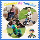 Ancaixin 3 in 1 Toddler Tricycles for 2-5 Years Old Boys and Girls with Detachable Pedal and Bell, Foldable Baby Balance Bike Riding Toys for 2+ Kids, Child Birthday Christmas New Year Gift Blue by TinyTreasures Baby Boutique