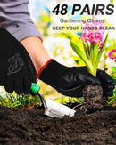 Nuogo 48 Pairs Gardening Gloves for Men Women Rubber Coated Safety Work Gloves Bulk for Gardening Construction Work by GreenHaven Gardens