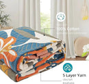 Boho Throw Blanket for Bed - 100% Pure Cotton Ultra Soft Rustic Quilt - Farmhouse Decor Bed Blankets, All Season Rustic Throw for Sofa Couch Chair(60"×80", Floral Sea) by CozyNest Decor