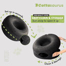 CATTASAURUS Peekaboo Cat Cave for Multiple & Large Cats Up to 30-45 Lbs, Scratch Detachable & Washable Tunnel Bed, Comfy Donut Cat Cave (Dark Gray, Jumbo) by CozyNest Decor