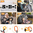 SAMMAS Black and White High Contrast Baby Toys 0-3 Months for Newborn Toys Infant Sensory Soft Book Infant Tummy Time Toys for Brain Development Montessori Learning Activities for Babies(3 Pcs) by TinyTreasures Baby Boutique